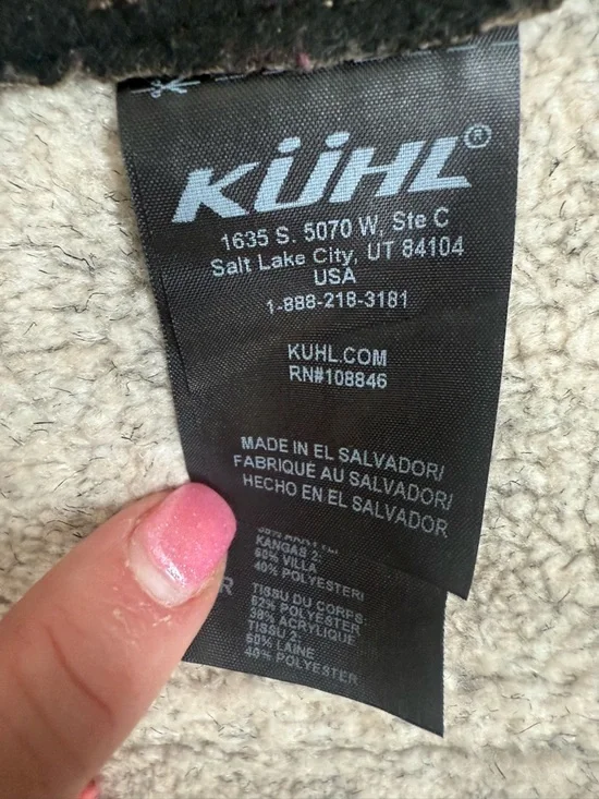 KUHL Projekt Dani Sherpa Vest Womens Brown Faux Leather Wool Outdoor Medium - Picture 10 of 12